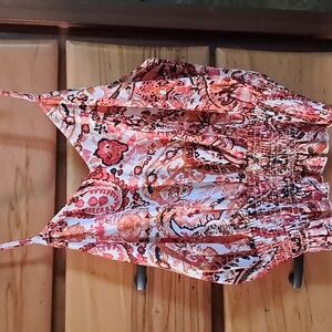 Vibrant Pink and Orange Paisley Camisole